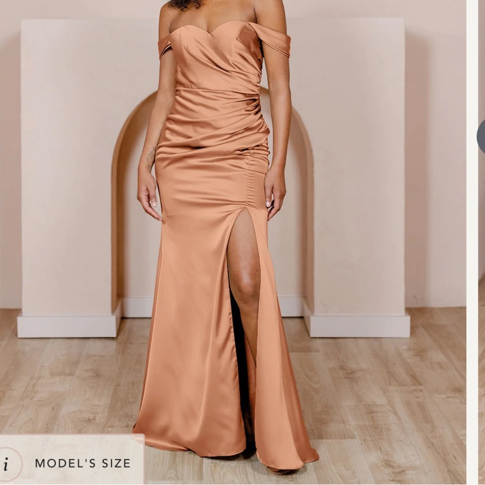 Ariel Convertible Satin Dress Copper Revelry